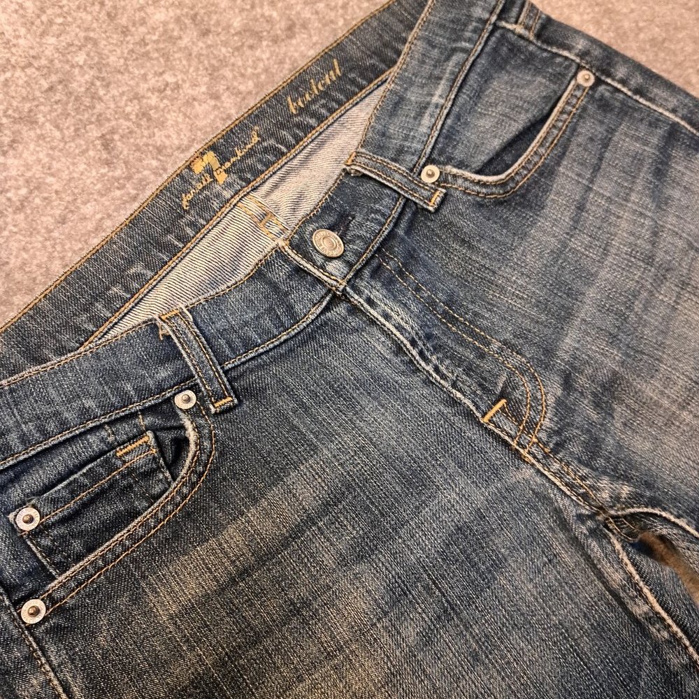 7 For All Mankind Women's Stone-Washed Bootcut Jeans - Size 28 - Blue